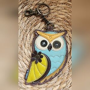 Chala Owl Coin Keychain Vegan Leather Excellent Condition